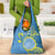 Personalised Palau Independence Day Grocery Bag Belau Coat Of Arms Polynesian Curve Style