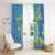 Personalised Palau Independence Day Window Curtain Belau Coat Of Arms Polynesian Curve Style