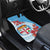 Personalised Fiji Day Car Mats Fijian Tapa Pattern Mix Tagimoucia - Blue Version