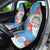 Personalised Fiji Day Car Seat Cover Fijian Tapa Pattern Mix Tagimoucia - Blue Version