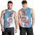 Personalised Fiji Day Men Tank Top Fijian Tapa Pattern Mix Tagimoucia - Blue Version