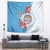 Personalised Fiji Day Tapestry Fijian Tapa Pattern Mix Tagimoucia - Blue Version