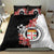 Personalised Fiji Day Bedding Set Fijian Tapa Pattern Mix Tagimoucia - Black Version