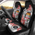 Personalised Fiji Day Car Seat Cover Fijian Tapa Pattern Mix Tagimoucia - Black Version