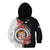 Personalised Fiji Day Kid Hoodie Fijian Tapa Pattern Mix Tagimoucia - Black Version