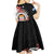 Personalised Fiji Day Kid Short Sleeve Dress Fijian Tapa Pattern Mix Tagimoucia - Black Version