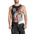 Personalised Fiji Day Men Tank Top Fijian Tapa Pattern Mix Tagimoucia - Black Version