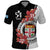 Personalised Fiji Day Polo Shirt Fijian Tapa Pattern Mix Tagimoucia - Black Version