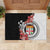 Personalised Fiji Day Rubber Doormat Fijian Tapa Pattern Mix Tagimoucia - Black Version