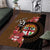 Personalised Fiji Day Area Rug Fijian Tapa Pattern Mix Tagimoucia - Brown Version