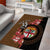 Personalised Fiji Day Area Rug Fijian Tapa Pattern Mix Tagimoucia - Brown Version