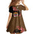 Personalised Fiji Day Family Matching Mermaid Dress and Hawaiian Shirt Fijian Tapa Pattern Mix Tagimoucia - Brown Version