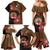 Personalised Fiji Day Family Matching Mermaid Dress and Hawaiian Shirt Fijian Tapa Pattern Mix Tagimoucia - Brown Version