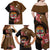 Personalised Fiji Day Family Matching Off Shoulder Maxi Dress and Hawaiian Shirt Fijian Tapa Pattern Mix Tagimoucia - Brown Version