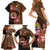 Personalised Fiji Day Family Matching Short Sleeve Bodycon Dress and Hawaiian Shirt Fijian Tapa Pattern Mix Tagimoucia - Brown Version