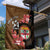 Personalised Fiji Day Garden Flag Fijian Tapa Pattern Mix Tagimoucia - Brown Version