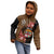 Personalised Fiji Day Kid Hoodie Fijian Tapa Pattern Mix Tagimoucia - Brown Version