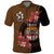 Personalised Fiji Day Polo Shirt Fijian Tapa Pattern Mix Tagimoucia - Brown Version