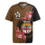 Personalised Fiji Day Rugby Jersey Fijian Tapa Pattern Mix Tagimoucia - Brown Version