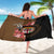 Personalised Fiji Day Sarong Fijian Tapa Pattern Mix Tagimoucia - Brown Version