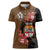 Personalised Fiji Day Women Polo Shirt Fijian Tapa Pattern Mix Tagimoucia - Brown Version