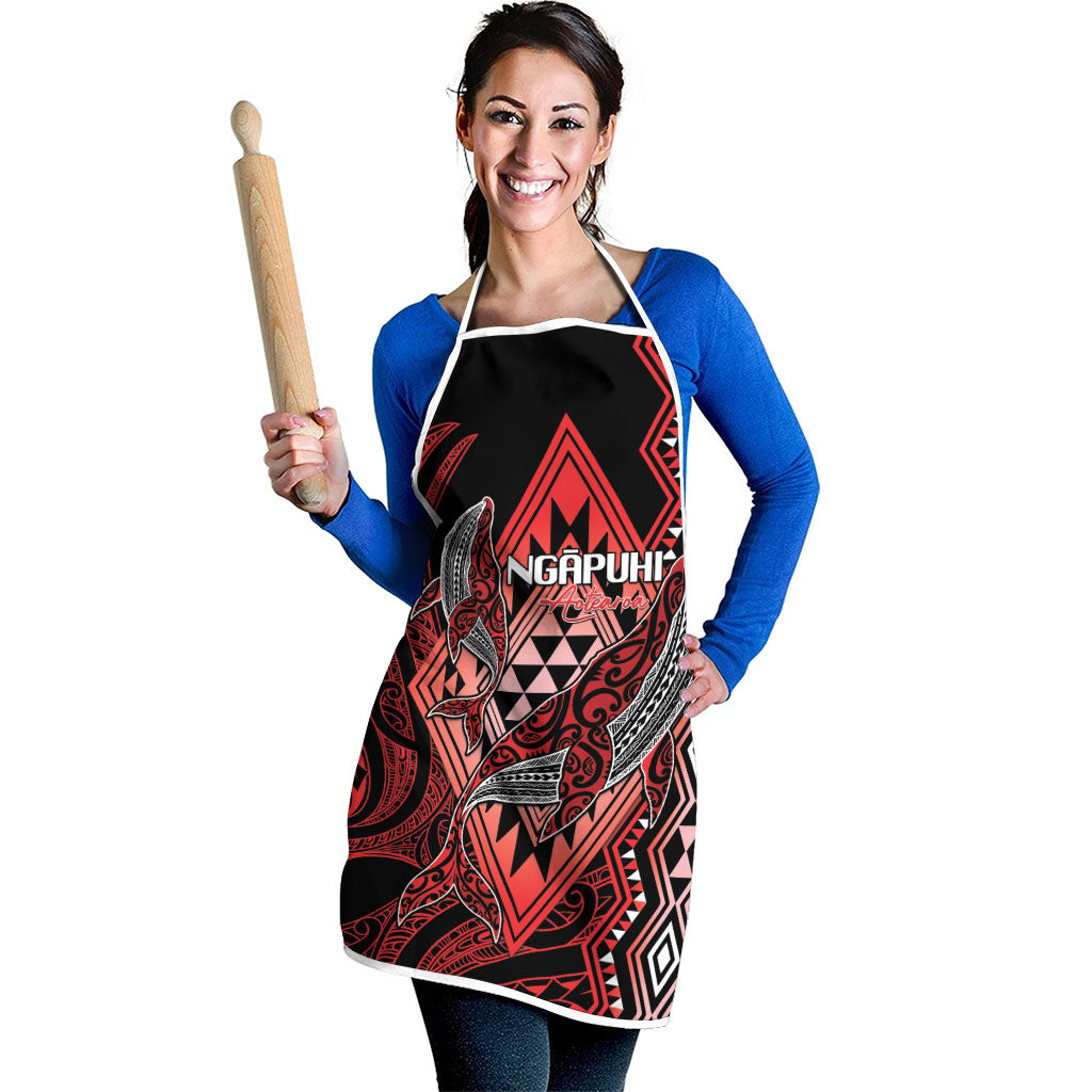 Aotearoa Iwi Ngapuhi Apron NZ Maori Humpback Whale Taniko Motifs LT14 - Polynesian Pride