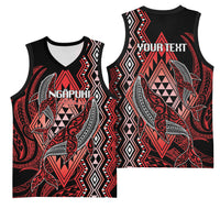Aotearoa Iwi Ngapuhi Personalised Basketball Jersey NZ Maori Humpback Whale Taniko Motifs LT14 - Polynesian Pride
