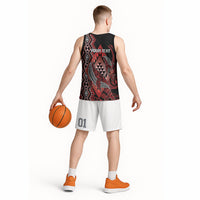 Aotearoa Iwi Ngapuhi Personalised Basketball Jersey NZ Maori Humpback Whale Taniko Motifs LT14 - Polynesian Pride