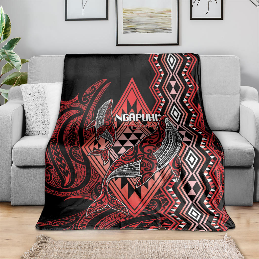 Aotearoa Iwi Ngapuhi Blanket NZ Maori Humpback Whale Taniko Motifs LT14 - Polynesian Pride