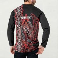Aotearoa Iwi Ngapuhi Personalised Button Sweatshirt NZ Maori Humpback Whale Taniko Motifs LT14 - Polynesian Pride