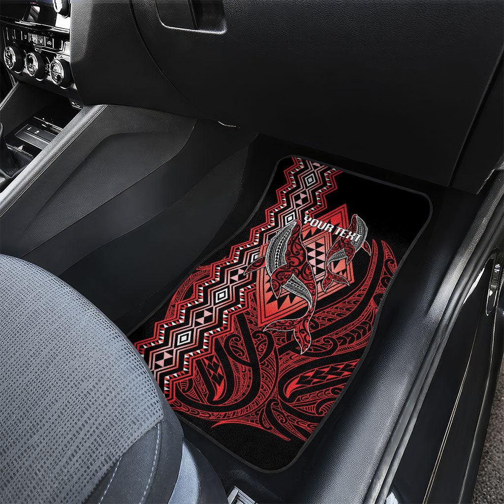 Aotearoa Iwi Ngapuhi Personalised Car Mats NZ Maori Humpback Whale Taniko Motifs LT14 - Polynesian Pride