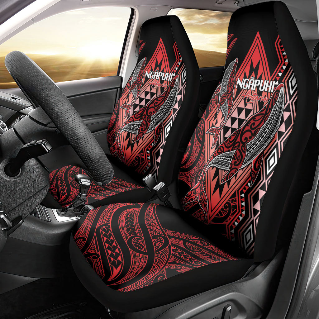 Aotearoa Iwi Ngapuhi Car Seat Cover NZ Maori Humpback Whale Taniko Motifs LT14 - Polynesian Pride
