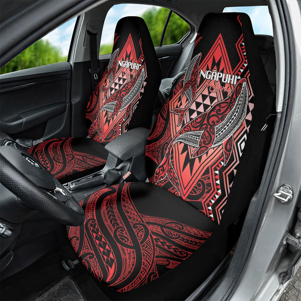 Aotearoa Iwi Ngapuhi Car Seat Cover NZ Maori Humpback Whale Taniko Motifs LT14 - Polynesian Pride