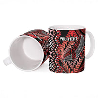 Aotearoa Iwi Ngapuhi Personalised Ceramic Mug NZ Maori Humpback Whale Taniko Motifs LT14 - Polynesian Pride