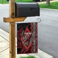 Aotearoa Iwi Ngapuhi Garden Flag NZ Maori Humpback Whale Taniko Motifs LT14 - Polynesian Pride