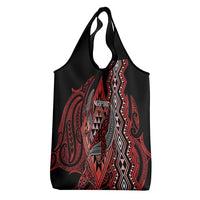 Aotearoa Iwi Ngapuhi Grocery Bag NZ Maori Humpback Whale Taniko Motifs LT14 - Polynesian Pride