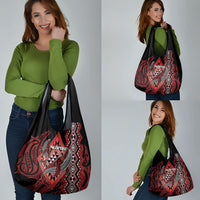 Aotearoa Iwi Ngapuhi Grocery Bag NZ Maori Humpback Whale Taniko Motifs LT14 - Polynesian Pride