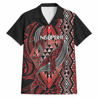 Aotearoa Iwi Ngapuhi Personalised Hawaiian Shirt NZ Maori Humpback Whale Taniko Motifs LT14 Red - Polynesian Pride