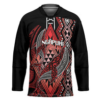 Aotearoa Iwi Ngapuhi Personalised Hockey Jersey NZ Maori Humpback Whale Taniko Motifs LT14 Unisex Red - Polynesian Pride