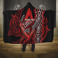 Aotearoa Iwi Ngapuhi Hooded Blanket NZ Maori Humpback Whale Taniko Motifs LT14 - Polynesian Pride