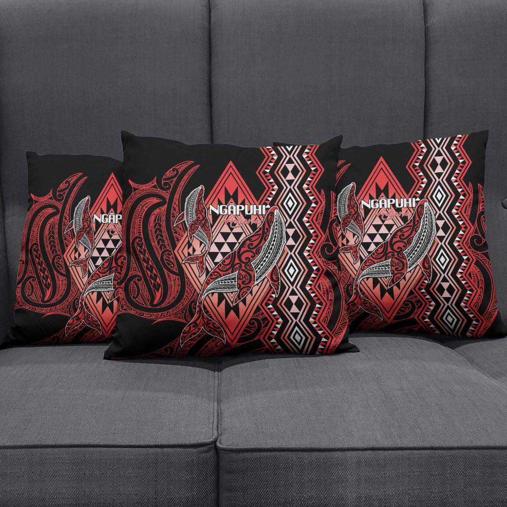 Aotearoa Iwi Ngapuhi Pillow Cover NZ Maori Humpback Whale Taniko Motifs LT14 - Polynesian Pride