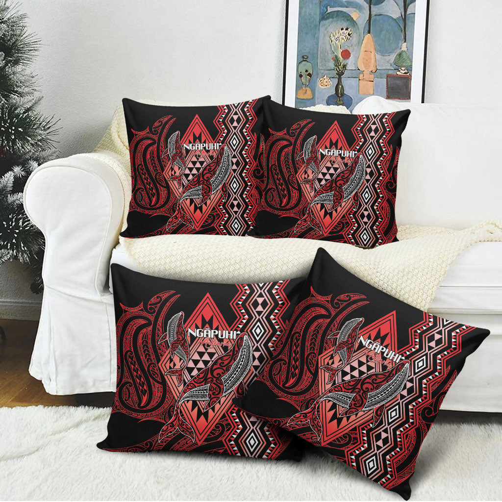 Aotearoa Iwi Ngapuhi Pillow Cover NZ Maori Humpback Whale Taniko Motifs LT14 - Polynesian Pride