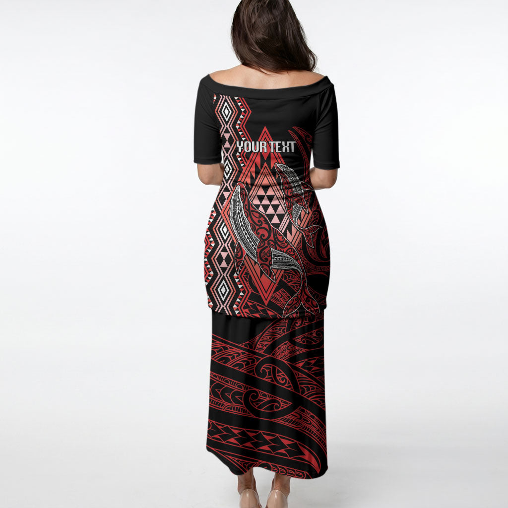 Aotearoa Iwi Ngapuhi Personalised Puletasi NZ Maori Humpback Whale Taniko Motifs LT14 - Polynesian Pride