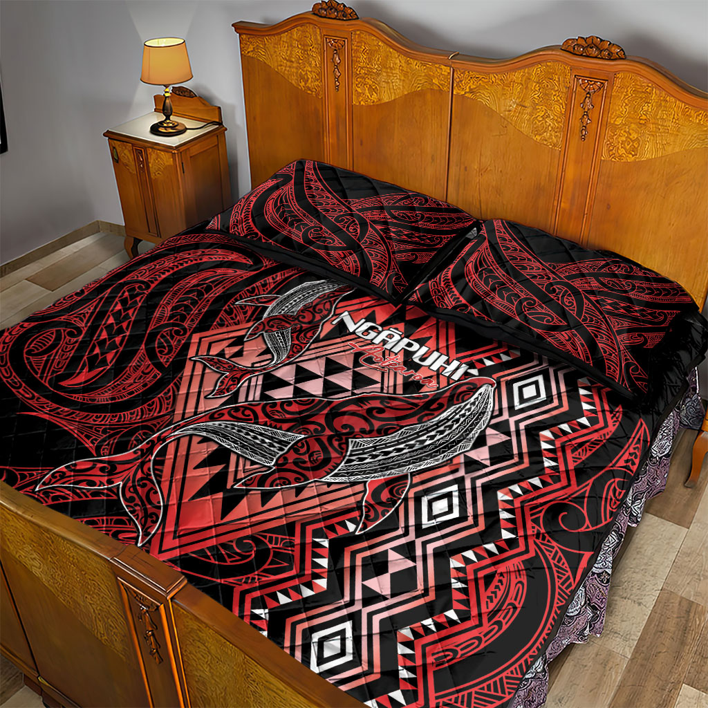 Aotearoa Iwi Ngapuhi Quilt Bed Set NZ Maori Humpback Whale Taniko Motifs LT14 - Polynesian Pride