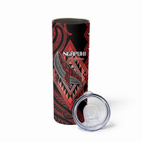 Aotearoa Iwi Ngapuhi Personalised Skinny Tumbler NZ Maori Humpback Whale Taniko Motifs LT14 - Polynesian Pride
