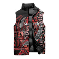 Aotearoa Iwi Ngapuhi Personalised Sleeveless Puffer Jacket NZ Maori Humpback Whale Taniko Motifs LT14 - Polynesian Pride