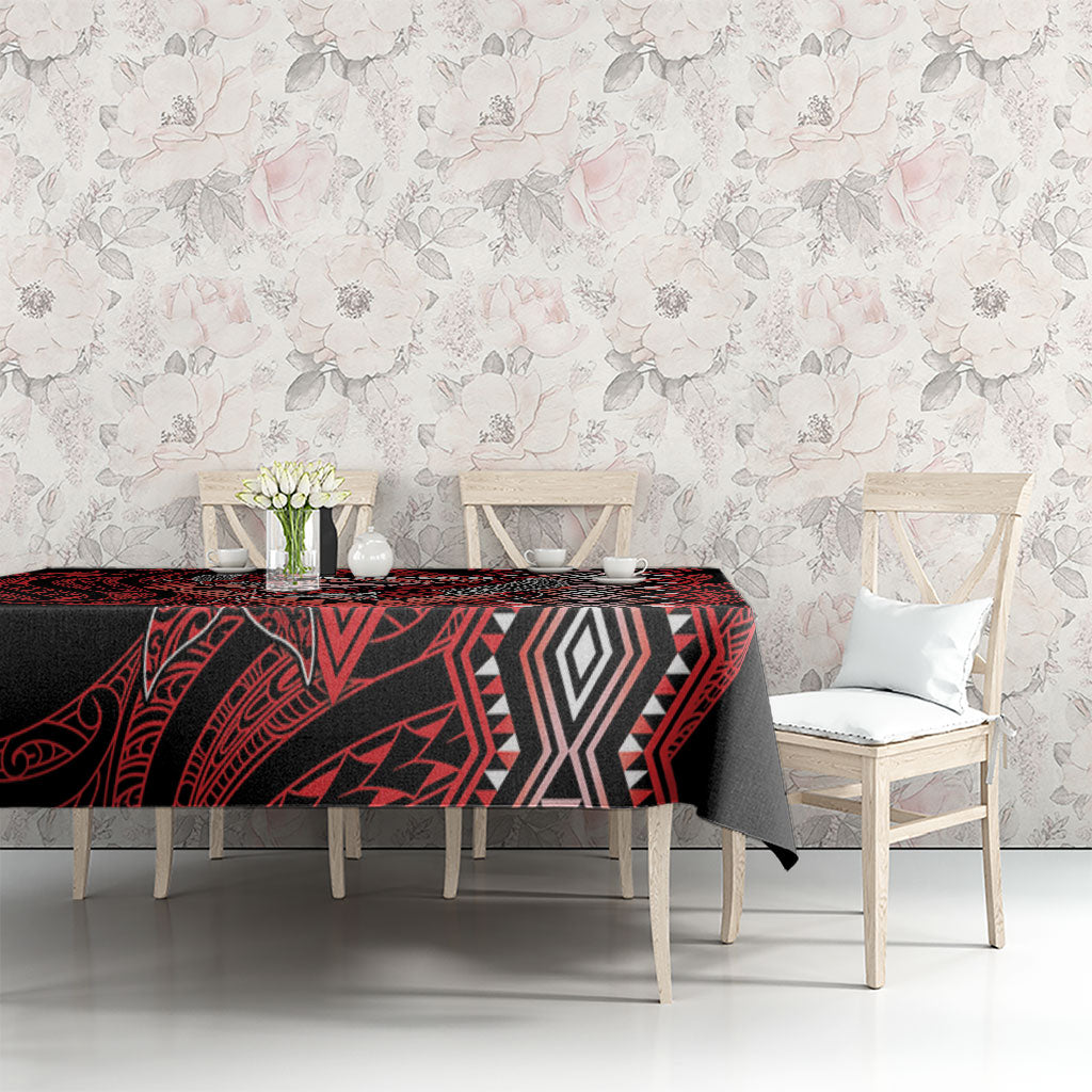 Aotearoa Iwi Ngapuhi Tablecloth NZ Maori Humpback Whale Taniko Motifs LT14 - Polynesian Pride