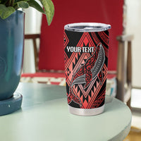 Aotearoa Iwi Ngapuhi Personalised Tumbler Cup NZ Maori Humpback Whale Taniko Motifs LT14 - Polynesian Pride