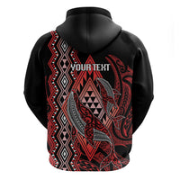 Aotearoa Iwi Ngapuhi Personalised Zip Hoodie NZ Maori Humpback Whale Taniko Motifs LT14 - Polynesian Pride