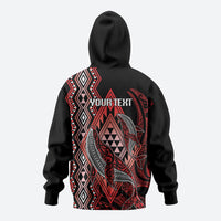Aotearoa Iwi Ngapuhi Personalised Zip Hoodie NZ Maori Humpback Whale Taniko Motifs LT14 - Polynesian Pride
